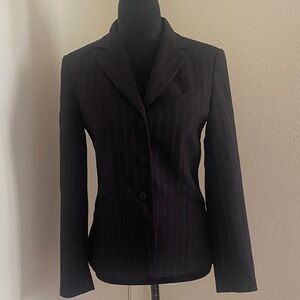 The Limited Black with Red Pinstripe Blazer